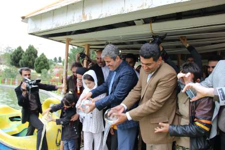 رهاسازی ماهیهای سفره هفتسین در پارک لاله گچساران با حضور تاجگردون رهاسازی ماهیهای سفره هفتسین در پارک لاله گچساران با حضور تاجگردون