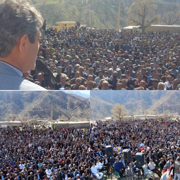 حضور غلامرضا تاجگردون در اجتماع طوایف باوی در روستای لار باشت