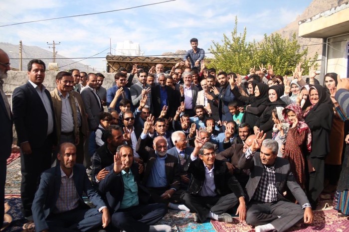 دیدار تاجگردون با جمعی از سادات محترم عنا در روستای بهره عنا