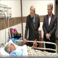 لاریجانی از غلامرضا تاجگردون در بیمارستان عیادت کرد