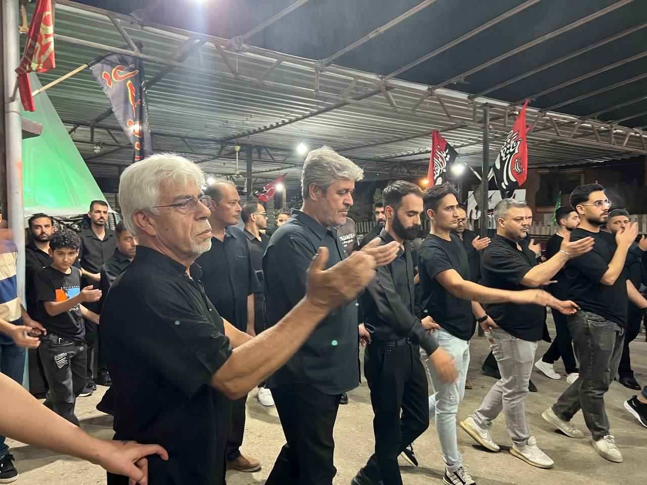 حضور غلامرضا تاجگردون در هیأت‌های عزاداری شب‌های تاسوعا و عاشورا در گچساران و باشت