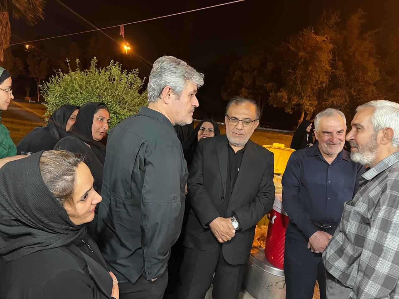 حضور غلامرضا تاجگردون در هیأت‌های عزاداری شب‌های تاسوعا و عاشورا در گچساران و باشت