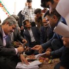 دیدار غلامرضا تاجگردون با مردم شریف روستای تنگ آب باشت