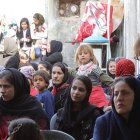 دیدار تاجگردون با مردم شریف روستای بی بی جان آباد