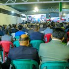 حضور غلامرضا تاجگردون در جمع صمیمی کارمندان ادارات و بانکهای گچساران