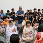روز شاد تاجگردون در جشن تولد کودکان شهریوری فرهنگسرای محله لبنان