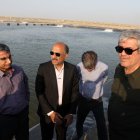 بازدید اعضاء کمیسیون برنامه و بودجه از حوضچه های پرورش میگو بندر طیاب