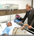 لاریجانی از غلامرضا تاجگردون در بیمارستان عیادت کرد
